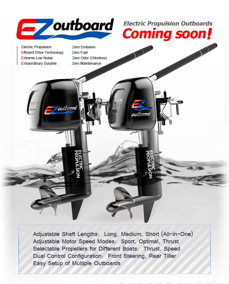 Electric propulsion outboard, EZoutboard, EZOutboard, electric